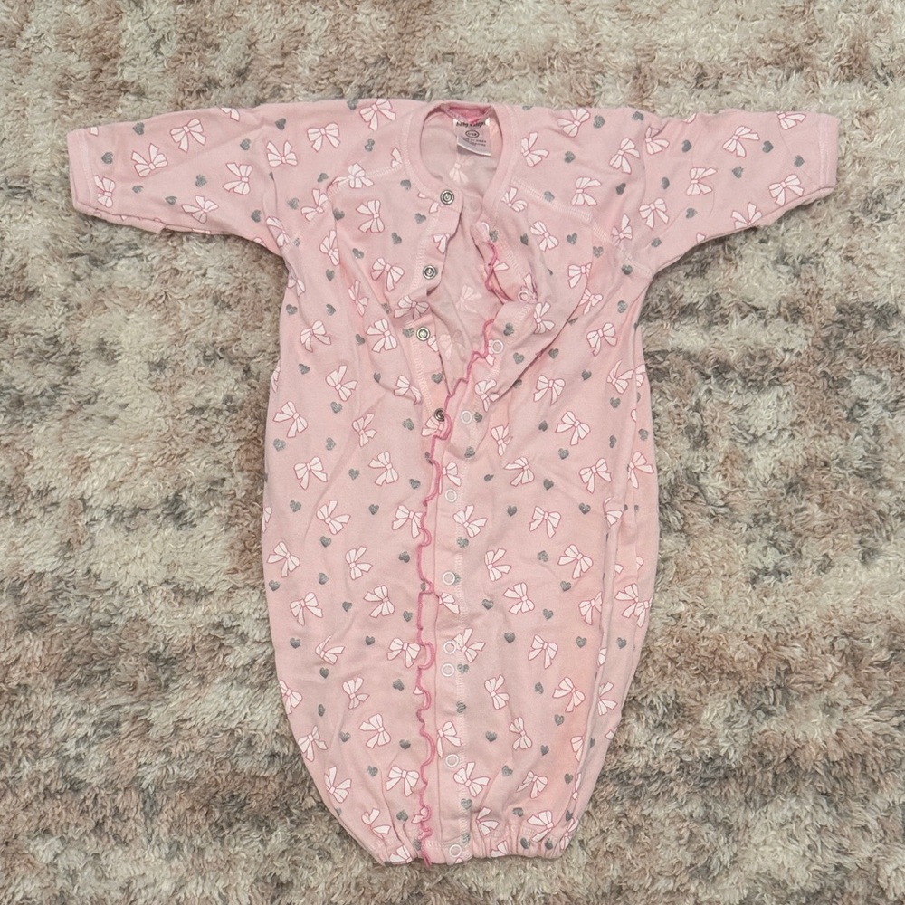 Baby Steps Pink Butterfly Footie